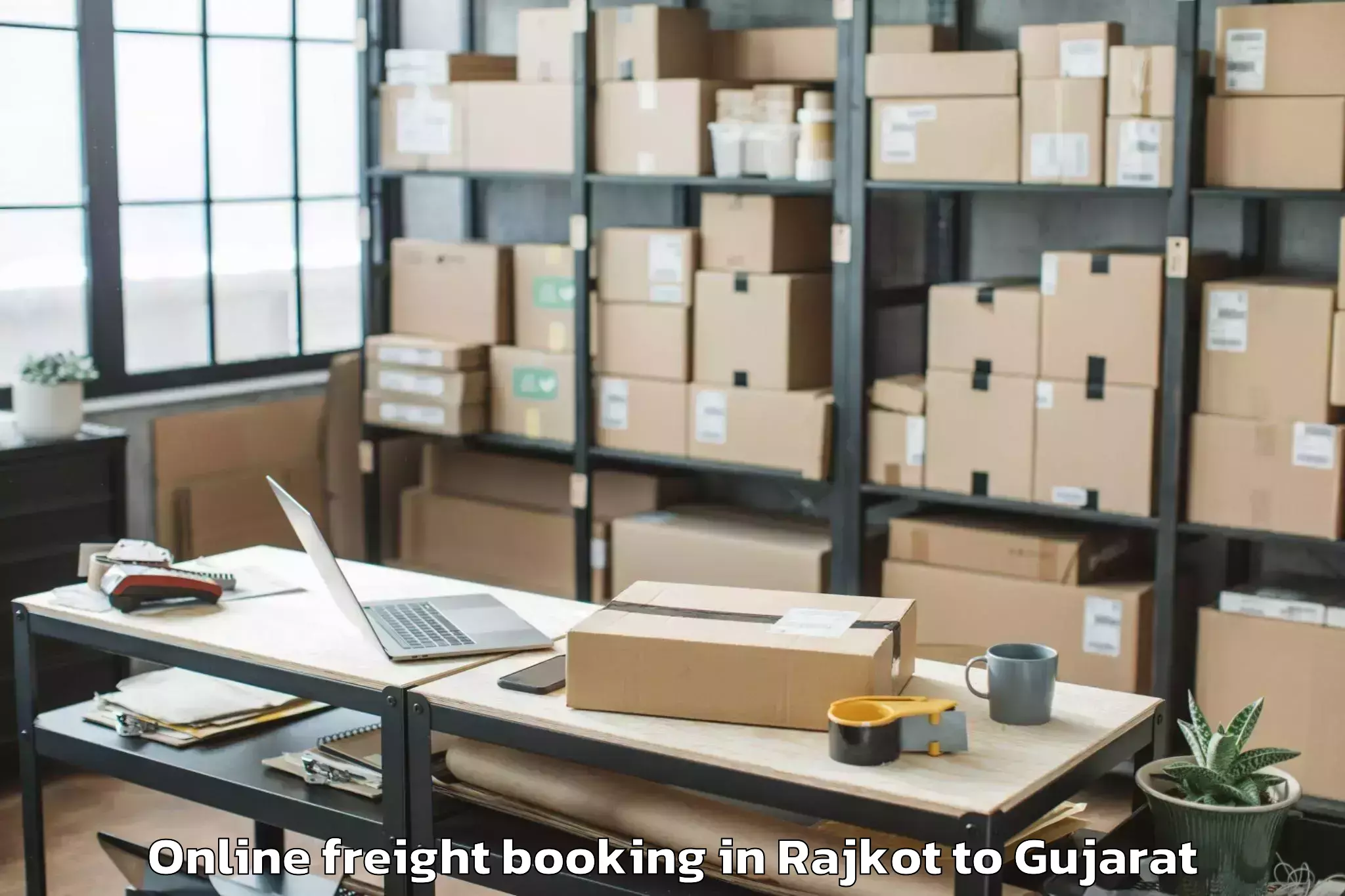 Book Rajkot to Khambhalia Online Freight Booking Online